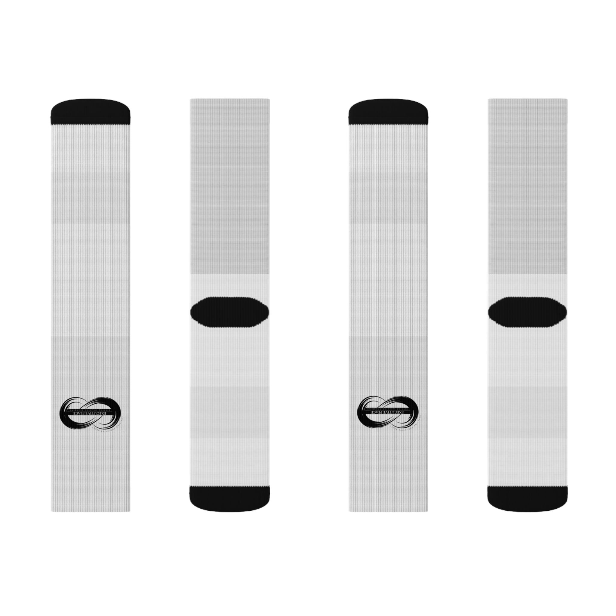 Infinity Logo Sublimation Socks — Custom Graphic Crew Socks