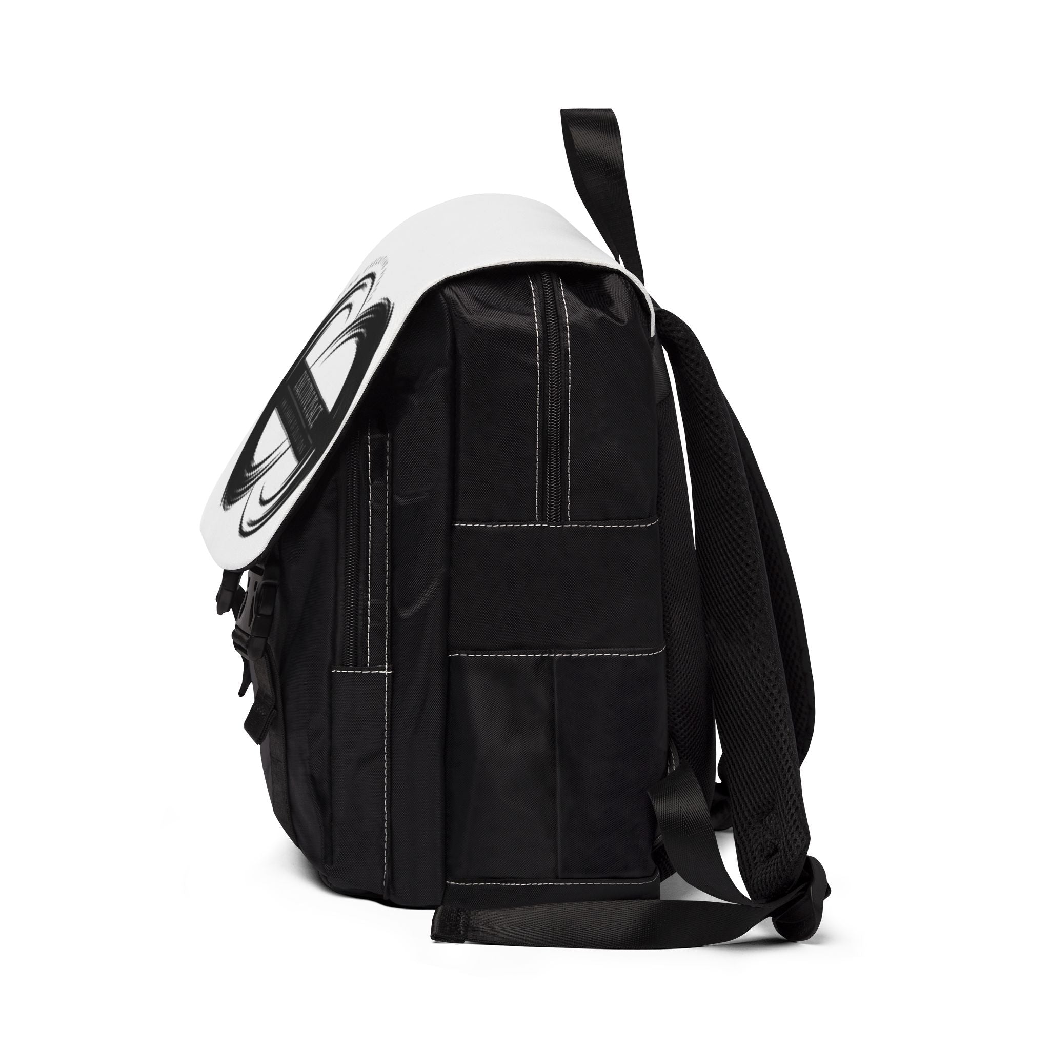 Executive Peace Infinity Backpack – Black & White Casual Shoulder Backpack