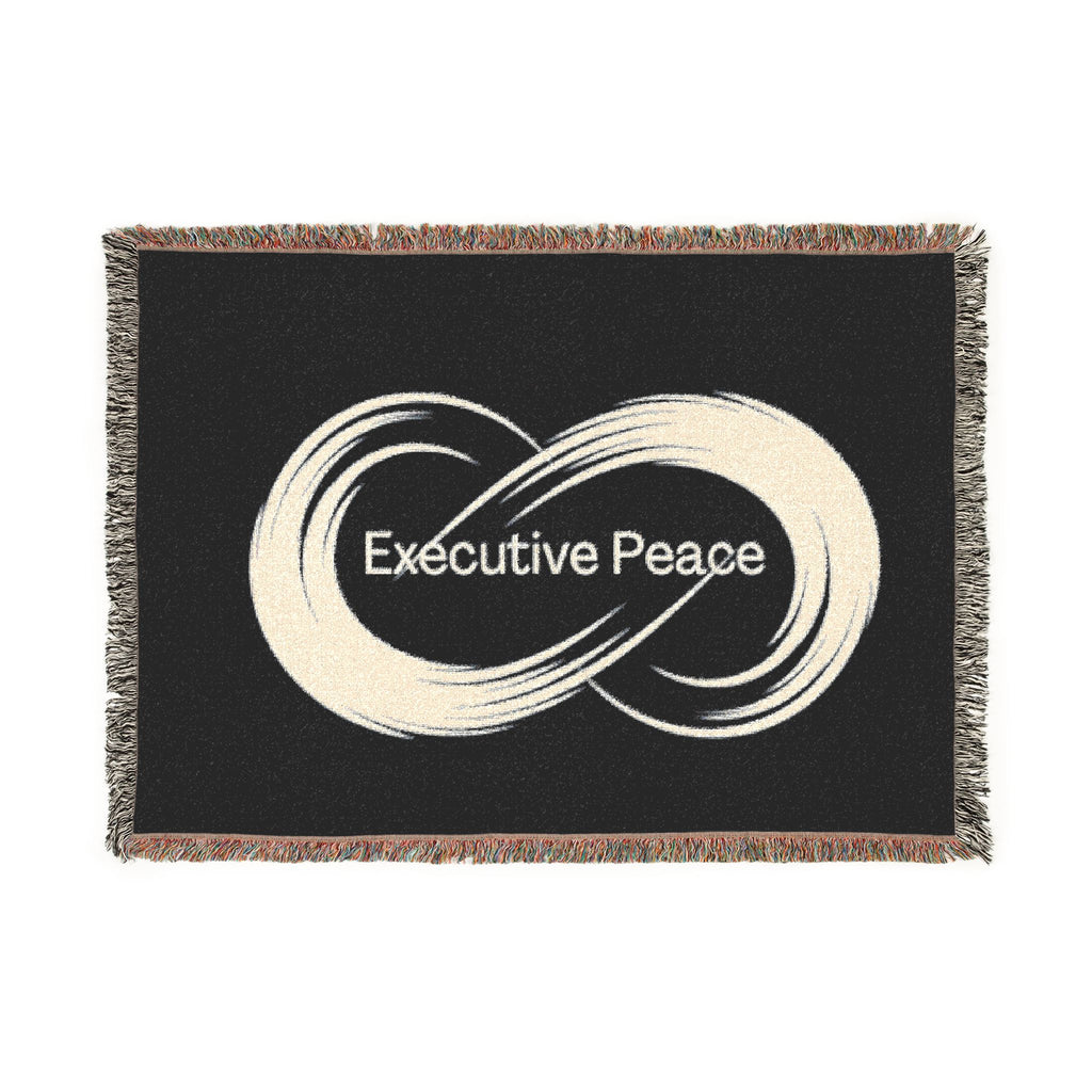 Brushstroke Infinity Woven Blanket | Abstract Swirl Minimal Decor
