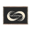 Brushstroke Infinity Woven Blanket | Abstract Swirl Minimal Decor
