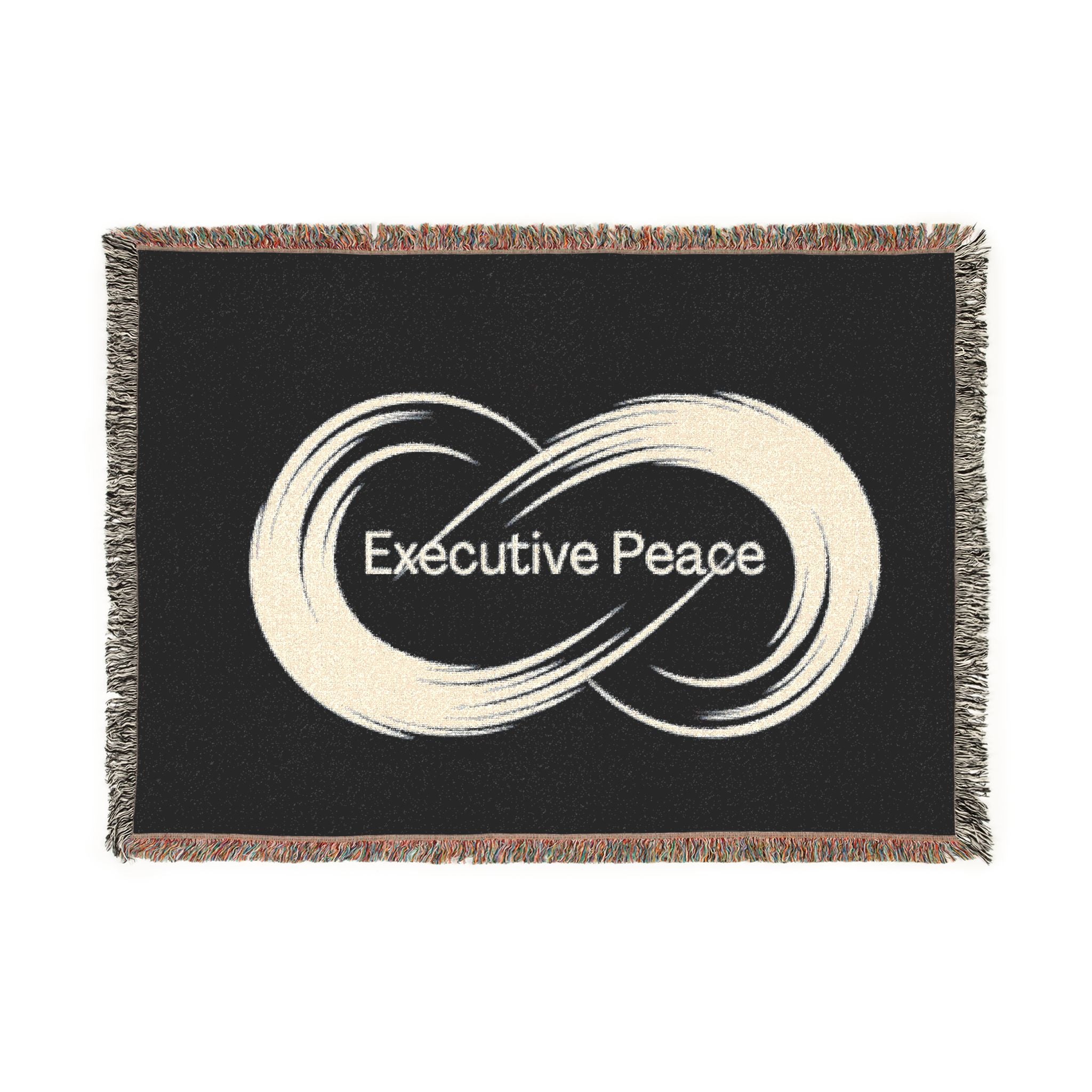Brushstroke Infinity Woven Blanket | Abstract Swirl Minimal Decor