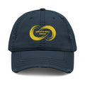 Distressed Embroidered Infinity Dad Hat - Vintage Casual Cap