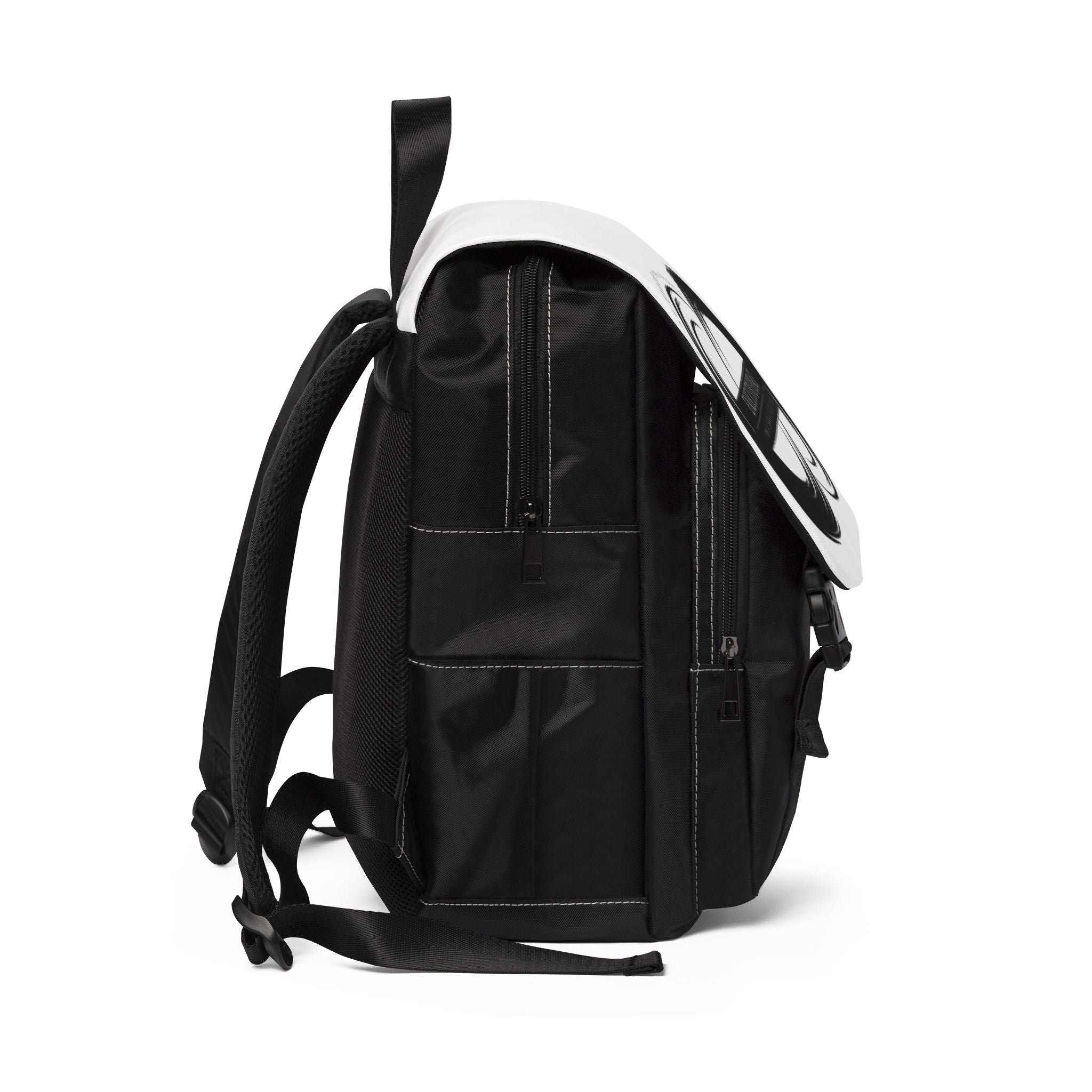 Executive Peace Infinity Backpack – Black & White Casual Shoulder Backpack