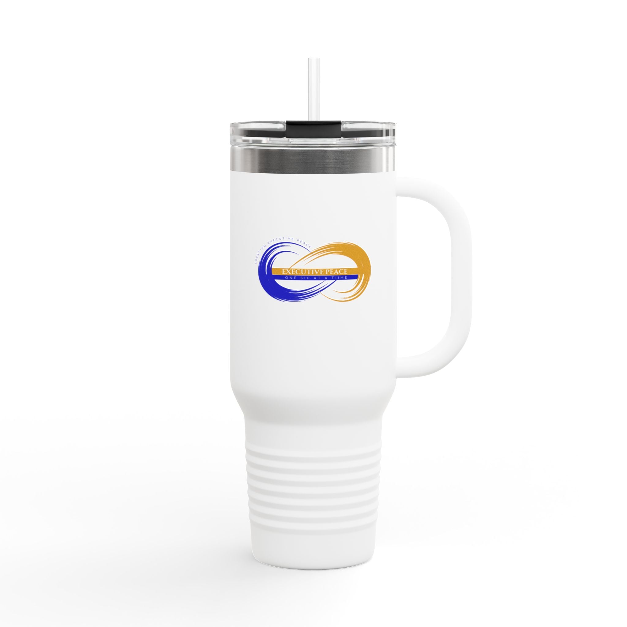 40oz Insulated Travel Mug — Infinity Wave Logo Stainless Steel Tumbler