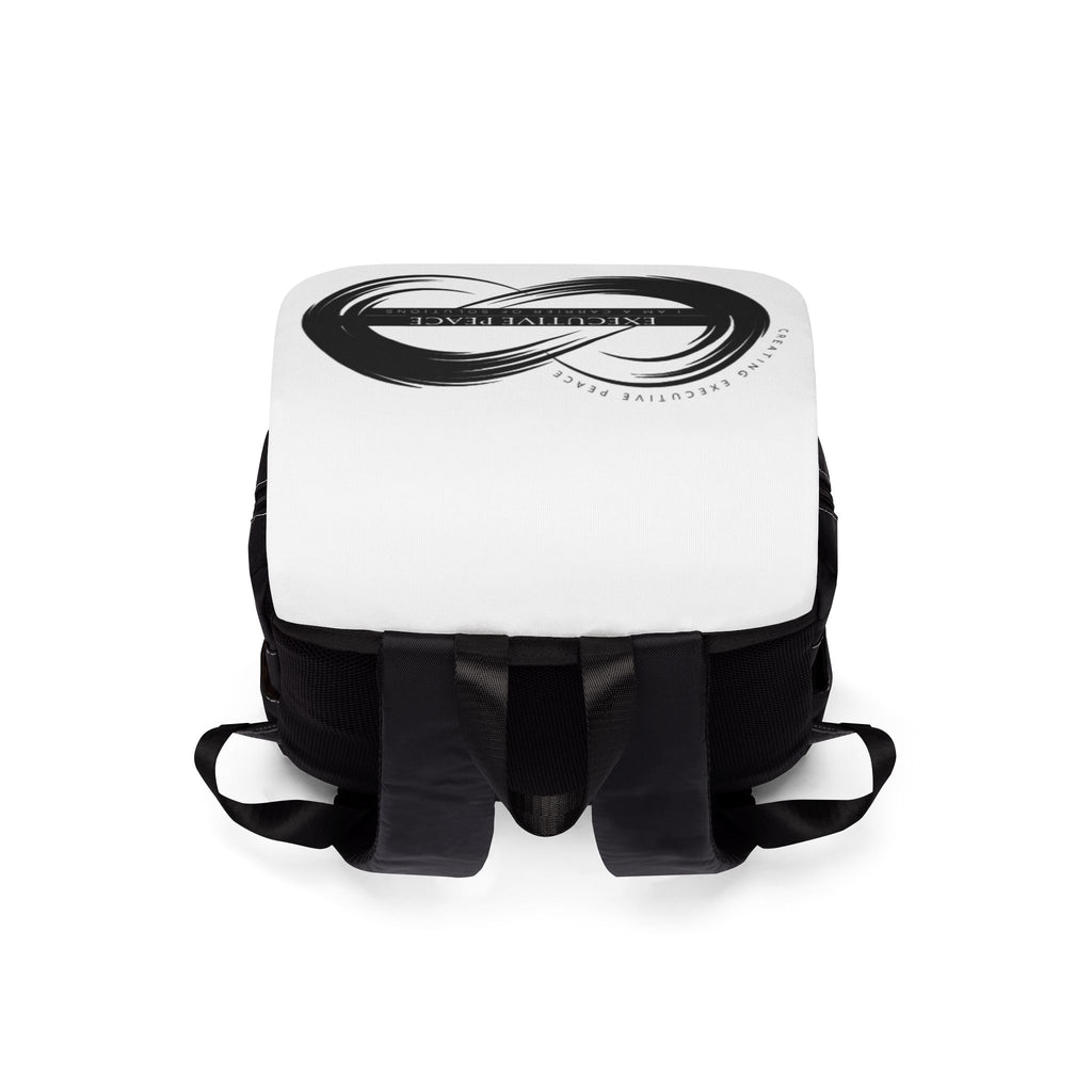 Executive Peace Infinity Backpack – Black & White Casual Shoulder Backpack