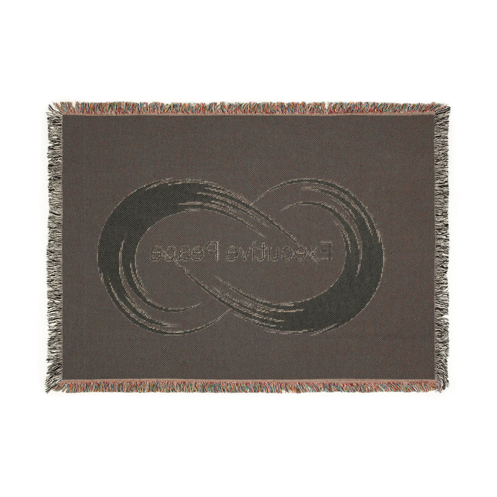Brushstroke Infinity Woven Blanket | Abstract Swirl Minimal Decor