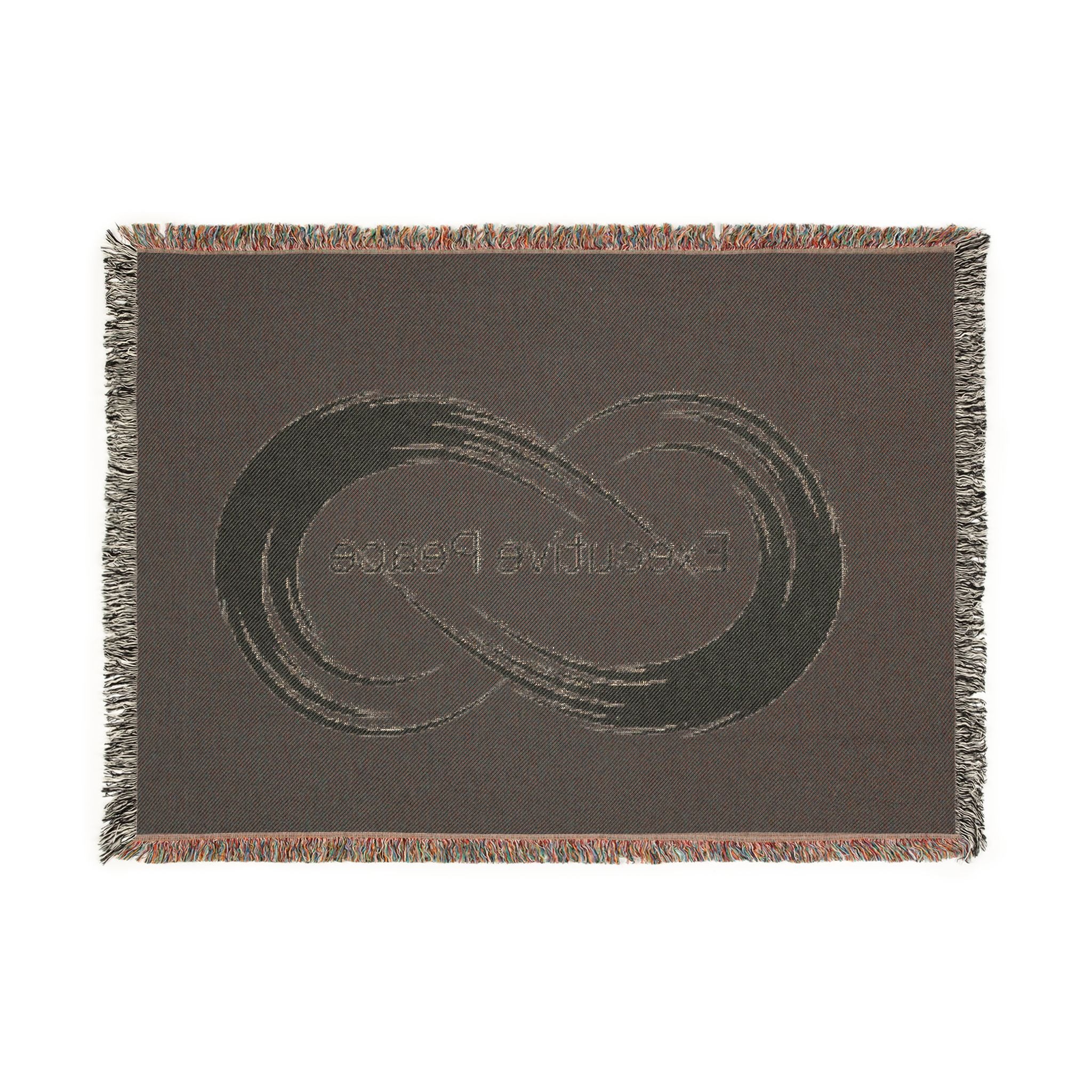 Brushstroke Infinity Woven Blanket | Abstract Swirl Minimal Decor