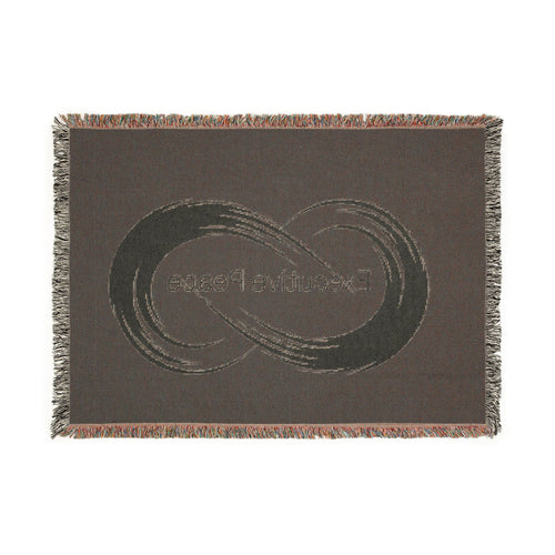 Brushstroke Infinity Woven Blanket | Abstract Swirl Minimal Decor
