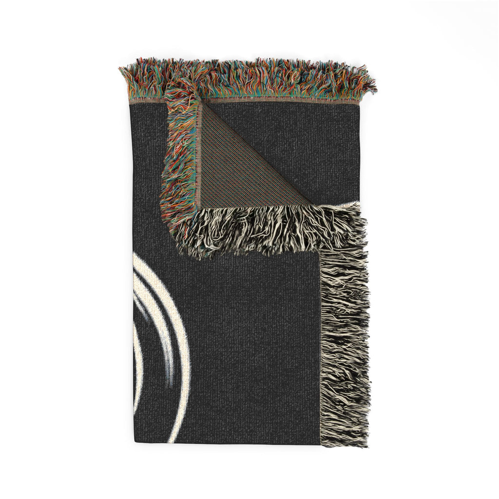 Brushstroke Infinity Woven Blanket | Abstract Swirl Minimal Decor