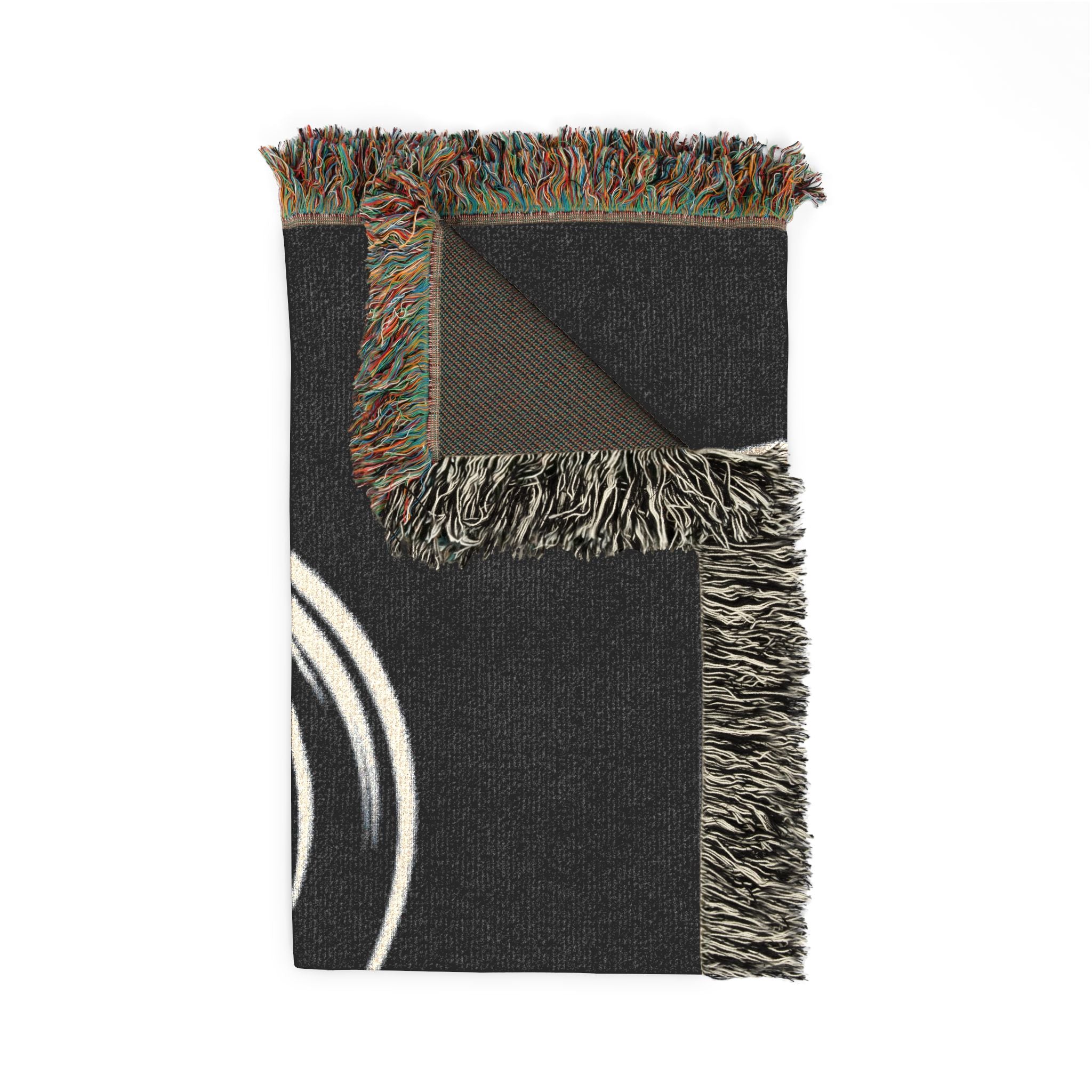 Brushstroke Infinity Woven Blanket | Abstract Swirl Minimal Decor